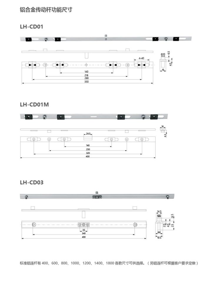 Multipoint lock driver series - aluminum alloy